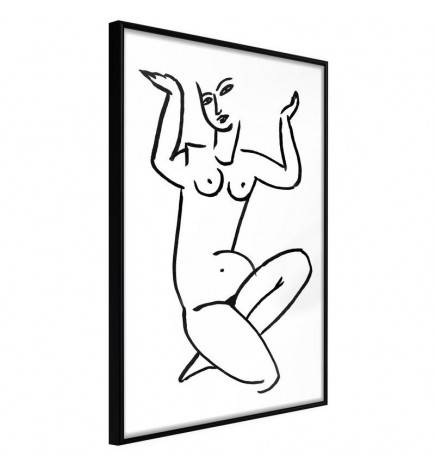 Poster in cornice col disegno di una donna senza veli