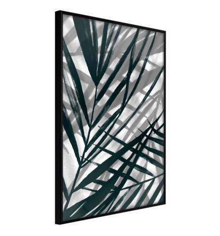 Poster met zwarte palmbladeren
