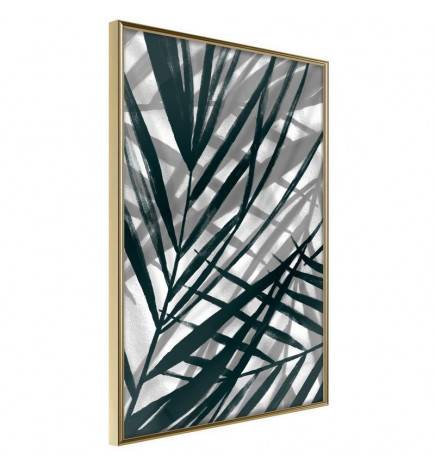 Plakat s črnimi palmovimi listi - Arredalacasa