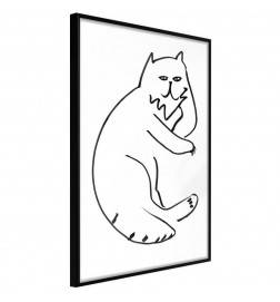 Poster in cornice - Gatto in bianco e nero - Arredalacasa