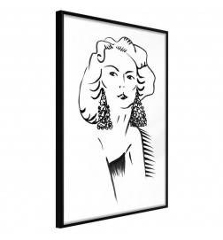 Poster in cornice con il disegno di una donna - Arredalacasa