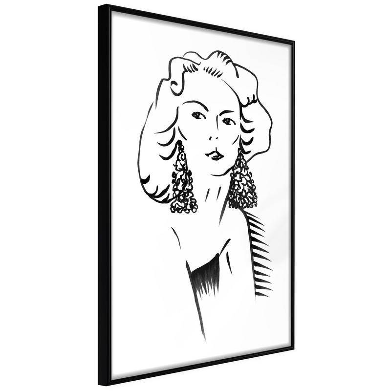 38,00 € Plakat z žensko v črno-belem - Arredalacasa