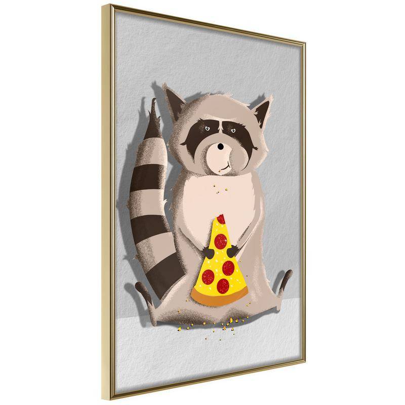 38,00 € Poster - Racoon Eating Pizza