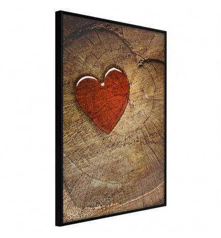 Poster met een rood hart op hout Arredalacasa