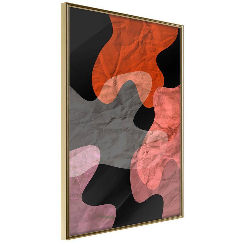 38,00 € Plakāts akvareļa stilā oranži pelēkā un melnā krāsā - Arredalacasa