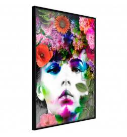 38,00 € Plakatas su mergina su spalvingomis gėlėmis - Arredalacasa