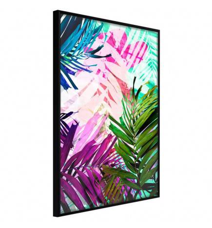 Poster in cornice - Foglie di palma colorate - Arredalacasa