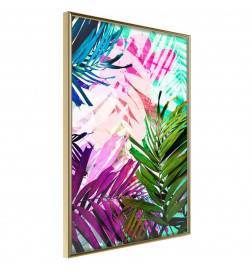 Poster in cornice - Foglie di palma colorate - Arredalacasa