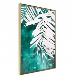 Plakāts ar baltām palmu lapām - Arredalacasa