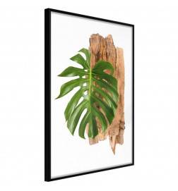 Plakat z zelenim listom z lesom - Arredalacasa