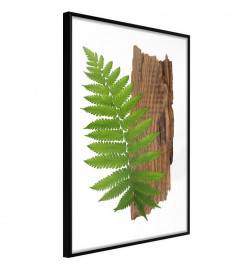 Poster in cornice con una foglia di palma verde