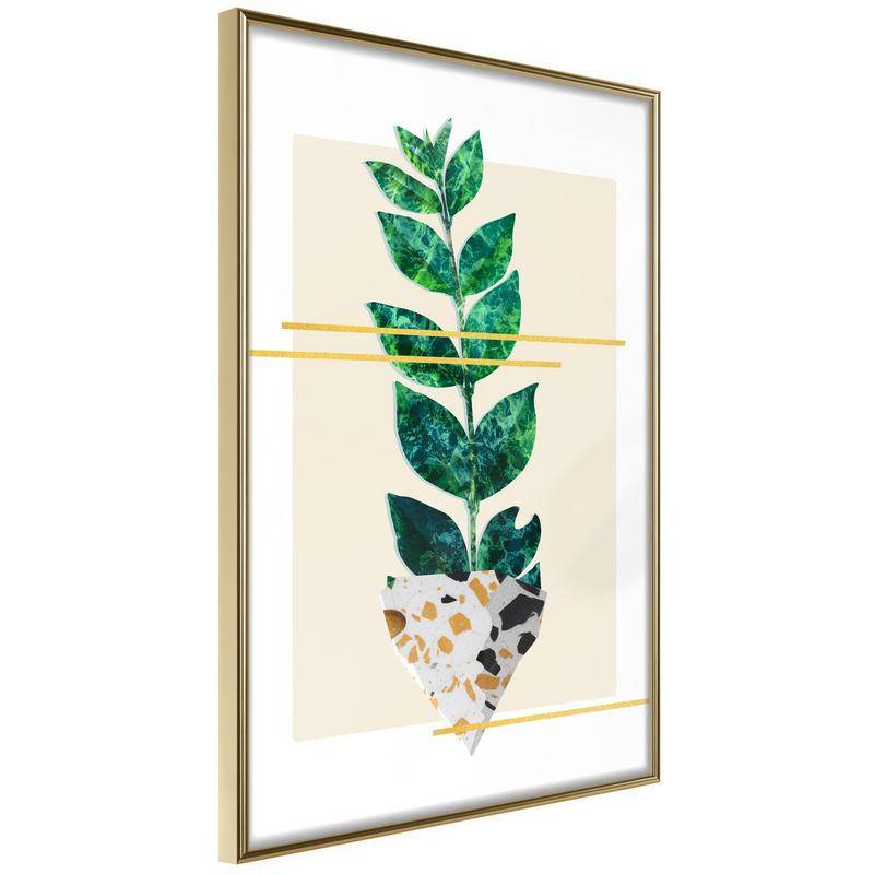 38,00 € Poster met groene bladeren en witte bloemen, Arredalacasa