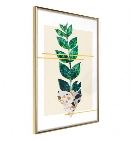 Plakatas su žaliais lapais ir mažomis baltomis gėlėmis – Arredalacasa