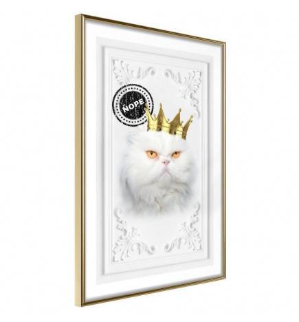 Poster in cornice con il re dei gatti - Arredalacasa