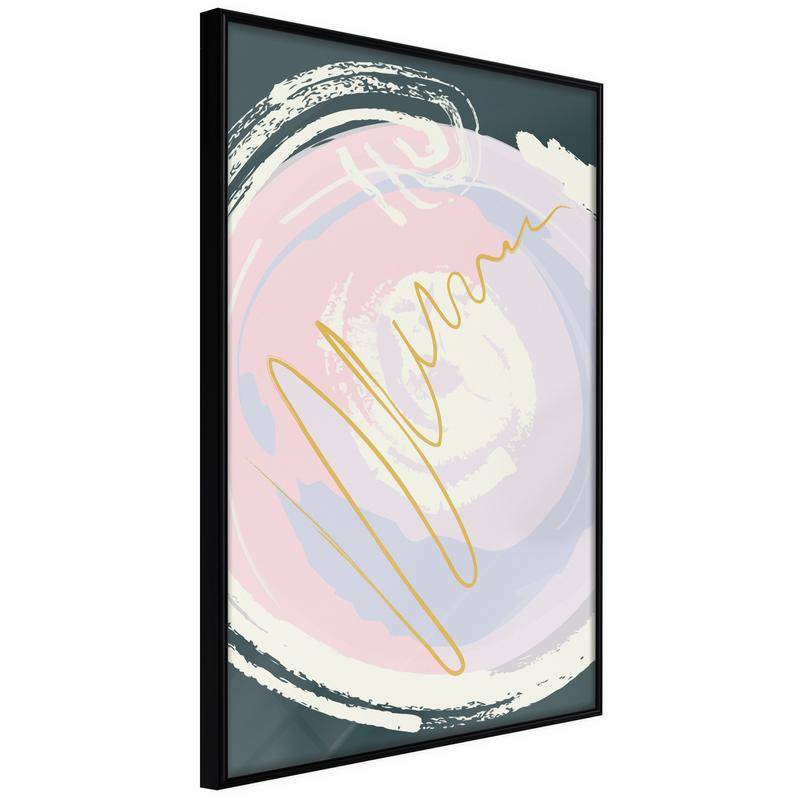 38,00 € Poster met een witte en roze cirkel met handtekening