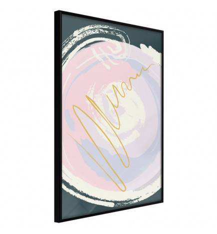 38,00 € Poster met een witte en roze cirkel met handtekening