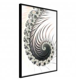 Poster in cornice con una spirale con lo sfondo bianco