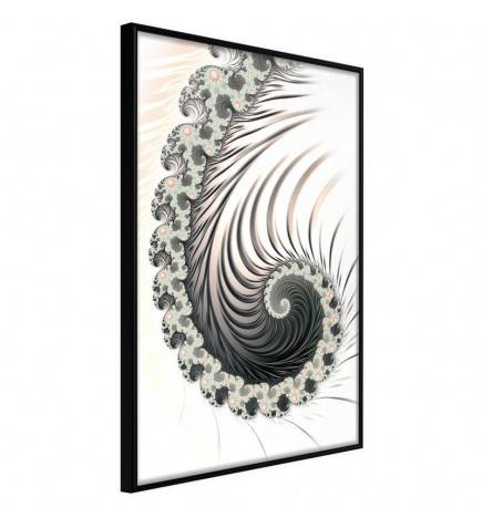 Poster in cornice con una spirale con lo sfondo bianco
