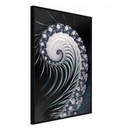 Poster in cornice - Spirale con lo sfondo nero - Arredalacasa