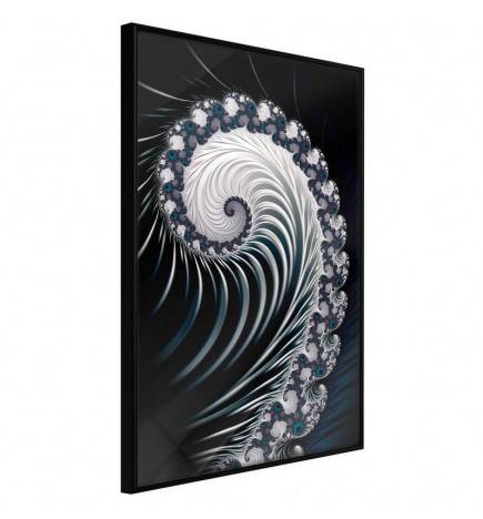 Poster in cornice - Spirale con lo sfondo nero - Arredalacasa