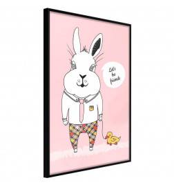 Poster za otroke z zajčkom in piščančkom - Arredalacasa