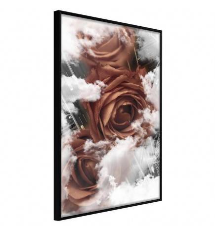 Poster in cornice con le rose marroni - Arredalacasa