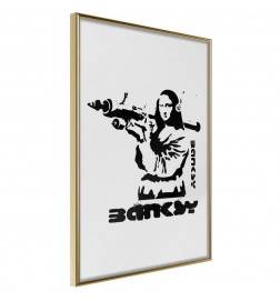 Poster et affiche - Banksy: Mona Lisa with Bazooka I