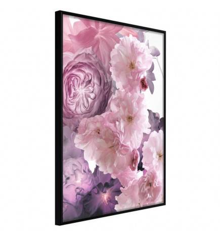 Poster in cornice con le peonie viola e rosa - Arredalacasa