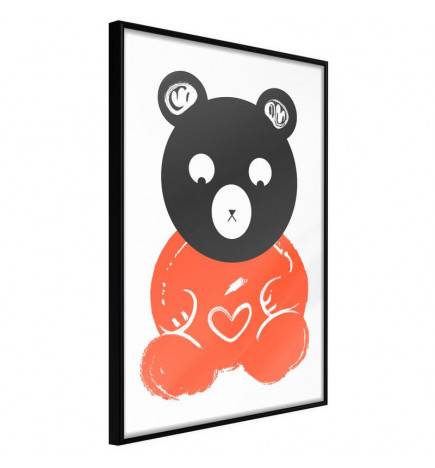 Poster in cornice per bambini con un orsetto dolcissimo