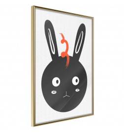 Poster voor kinderen met een zwarte konijn