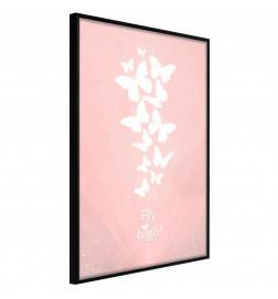 Poster in cornice con le farfalle bianche - Arredalacasa