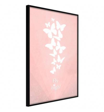 Poster in cornice con le farfalle bianche - Arredalacasa