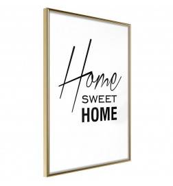 Plakāts ar uzrakstu home sweet home - Arredalacasa