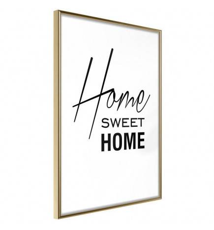 Poster in cornice con scritto casa dolce casa - Arredalacasa