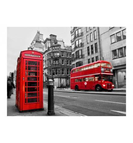 Fotomural - Red ônibus e caixa de telefone em Londres