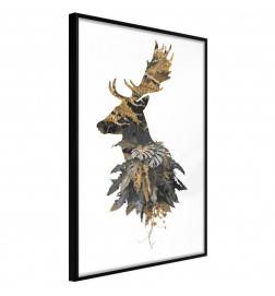 38,00 € Poster met een hert bedekt door de bladeren