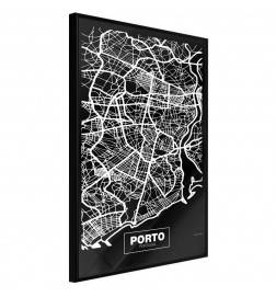 Poster met kaart van Porto in Porrtogallo - Arredalacasa