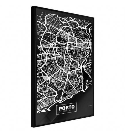 Plakāts ar Porto karti - Portugālē - Arredalacasa
