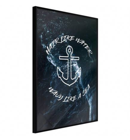 Poster in cornice con una ancora da marinaio - Arredalacasa
