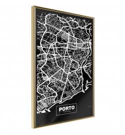 Poster in cornice - Mappa di Porto - in Porrtogallo - Arredalacasa