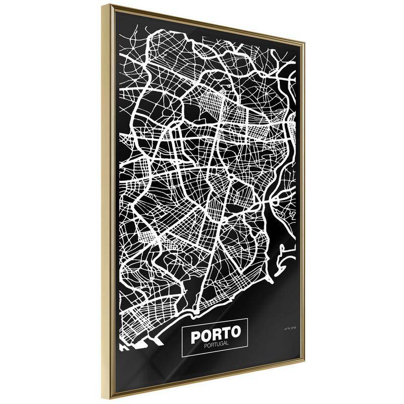 38,00 €Poster in cornice - Mappa di Porto - in Porrtogallo - Arredalacasa