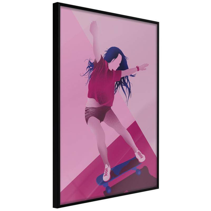 38,00 € Poster met een meisje met Skateboard Arredalacasa