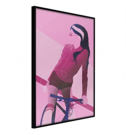 Poster met een meisje per fiets, Arredalacasa