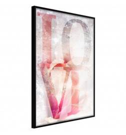 Poster in cornice con la scritta love di colore rosa - Arredalacasa