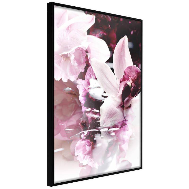 38,00 € Poster met witte en roze bloemen, Arredalacasa