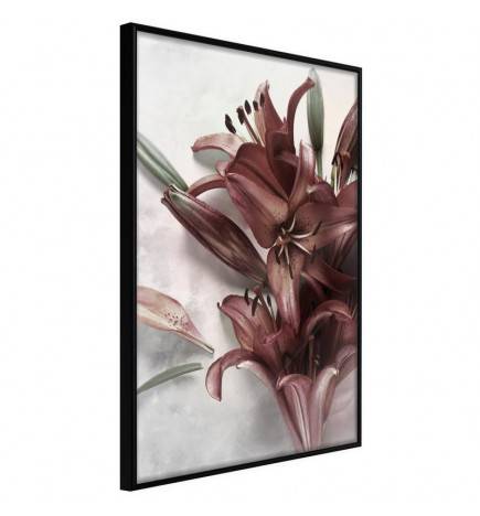 Plakat s temnimi lilijami - Arredalacasa