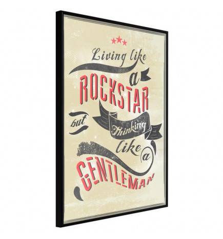 38,00 € Eksistencialni plakat - živi kot rock zvezda in razmišljaj kot gentleman