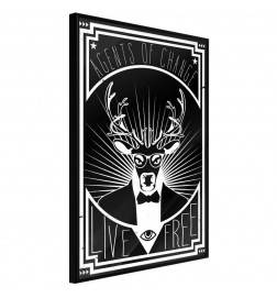 Poster in cornice col cervo in smoking - Arredalacasa