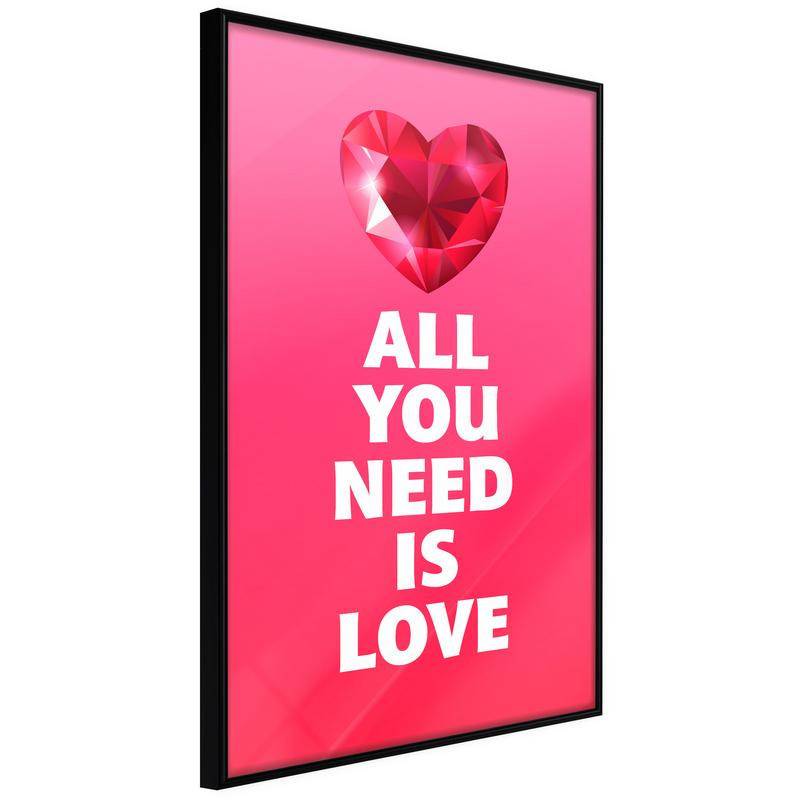 38,00 €Poster in cornice col cuore - All you need is love