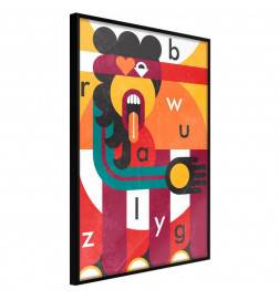 38,00 € Abstraktus plakatas su klounu, iškištu liežuvį